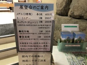 福山城 入り口案内板